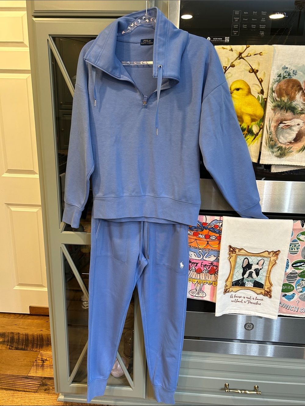 Ralph Lauren Periwinkle Blue Half-Zip Pullover & Joggers Set Small